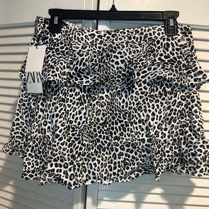Cheetah print mini skirt
